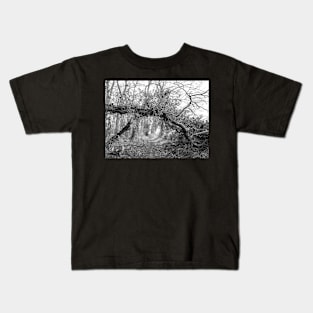 tree creating a natural archway in an English woodland Kids T-Shirt